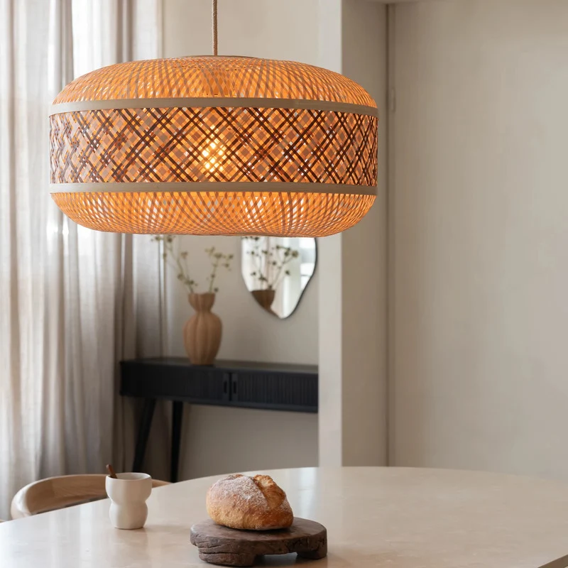 B-Ware GOOD MOJO Hängeleuchte Pendelleuchte Bambus braun Langkawi E27 LED Ø 50 cm Lampe