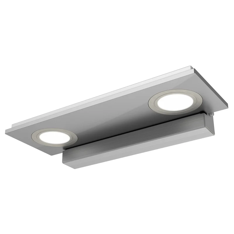 B-Ware Evotec Wandleuchte LED-Wandlampe Pano Edelstahl Grau Leuchte Lampe 2-flg