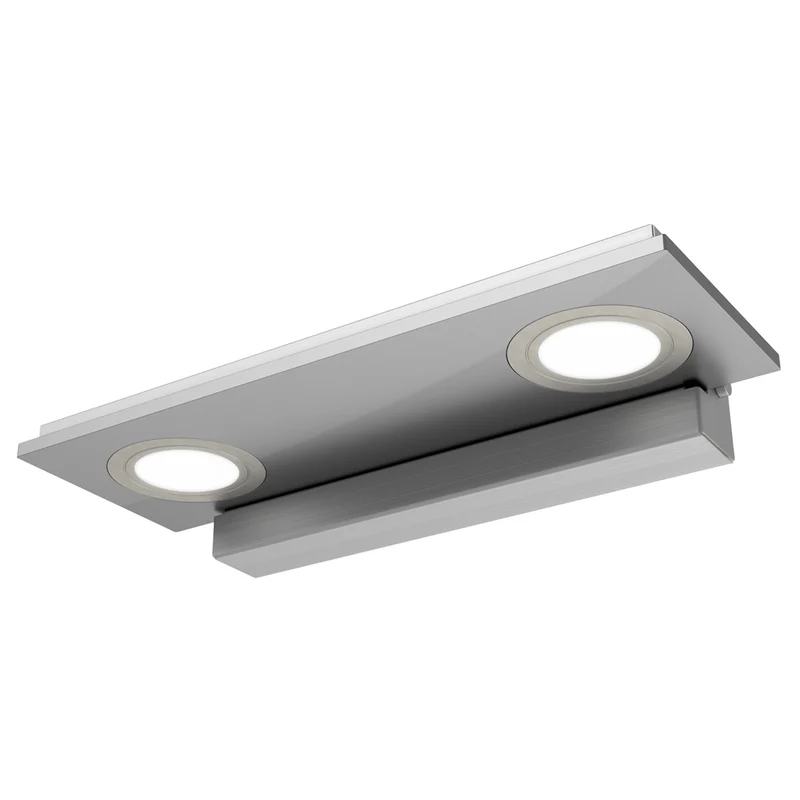 B-Ware Evotec Wandleuchte LED-Wandlampe Pano Edelstahl Grau Leuchte Lampe 2-flg