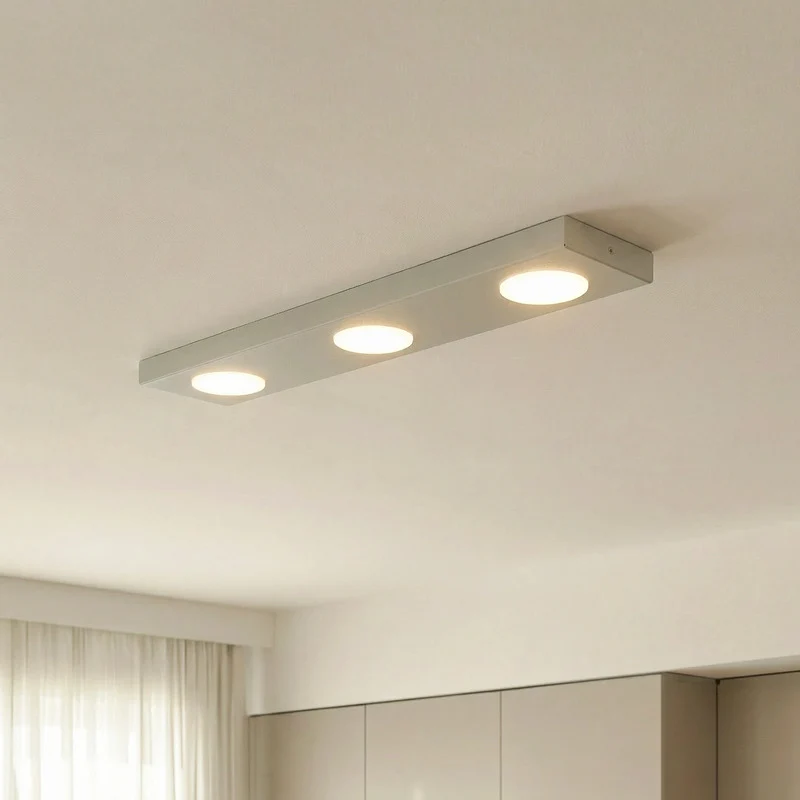 B-Ware Deckenlampe Hero Deckenleuchte Lampe beige Stahl 55 x 12 cm GX53 dimmbar