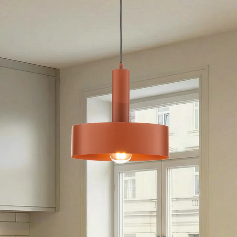 B-Ware Hängeleuchte Vitrum Pendelleuchte Lampe rot Stahl rund zylindrisch Ø27cm