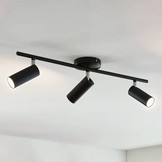 B-Ware Lindby Deckenleuchte Deckenlampe LED Camille schwarz Leuchte Lampe Kunststoff197