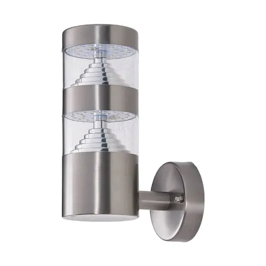 B-Ware Lindby LED-Edelstahl-Außenwandleuchte Lanea Wandleuchte Lampe Leuchte gerade 8W