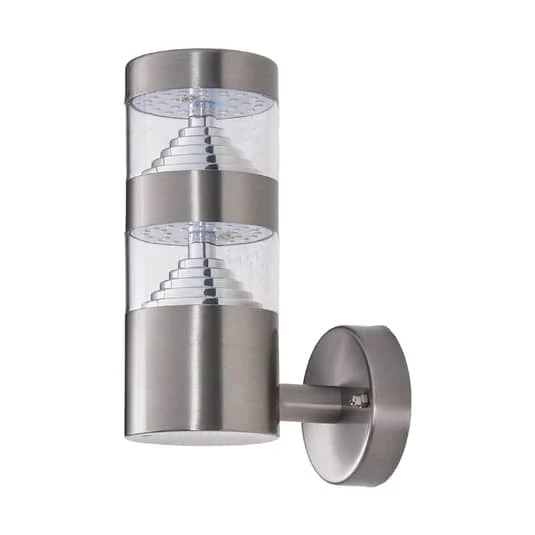 B-Ware Lindby LED-Edelstahl-Außenwandleuchte Lanea Wandleuchte Lampe Leuchte gerade 8W