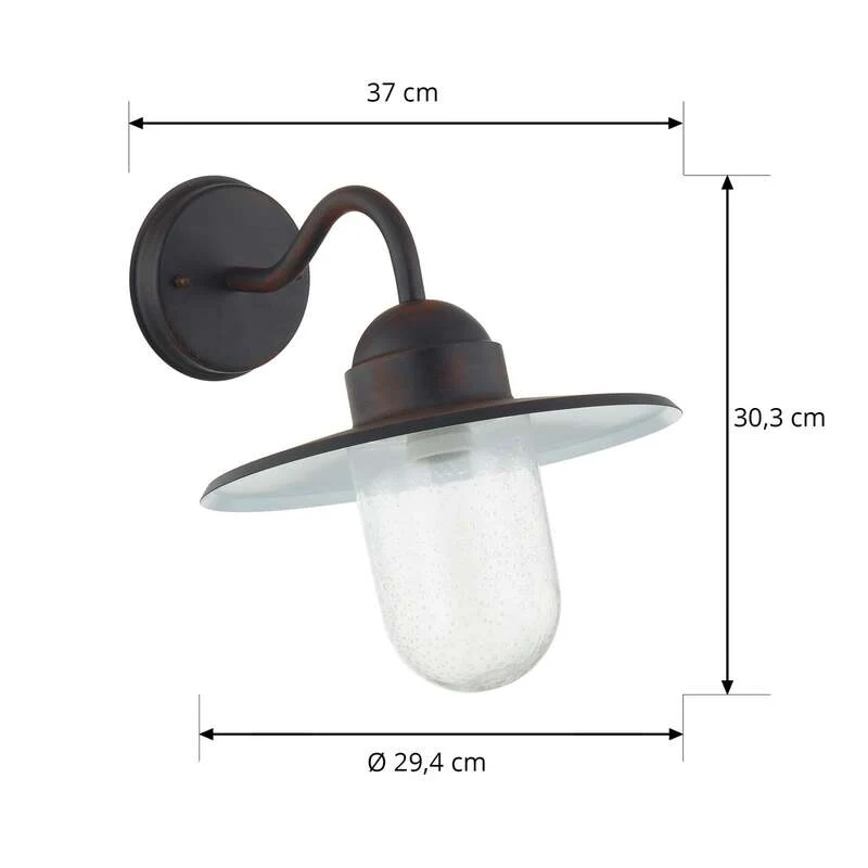 B-Ware Lindby Rostbraune Außenwandlampe Außenwandleuchte Lampe Filip SIEHE TEXT/FOTO