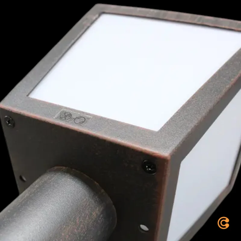 B-Ware Bendix Sockelleuchte Außenleuchte Laterne LED Gartenlampe Schwarz Kupfer Antik