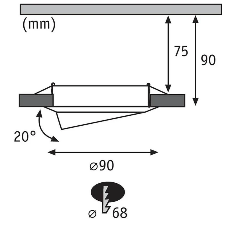 Einbauleuchte Base 10er Basis-Set Schwenkbar Ø 9cm Metall