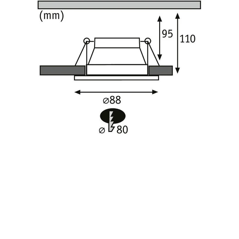 Einbauleuchte Cole Rund 8,8cm Dimmbar Schwarz-Matt, Silber