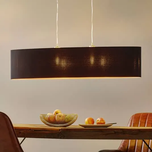 B-Ware Eglo Textil-Hängeleuchte Hängeleuchte Deckenlampe Lecio 100cm schwarz SIEHE TEXT