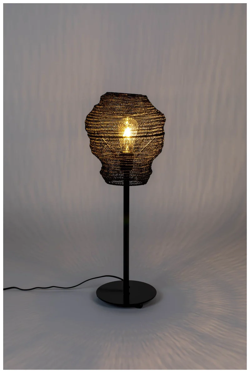 Tischleuchte LENA BLACK mit Mesh Schirm