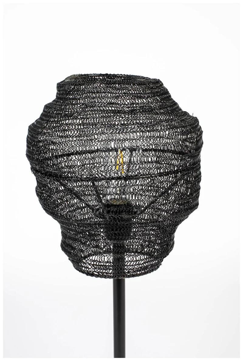 Tischleuchte LENA BLACK mit Mesh Schirm