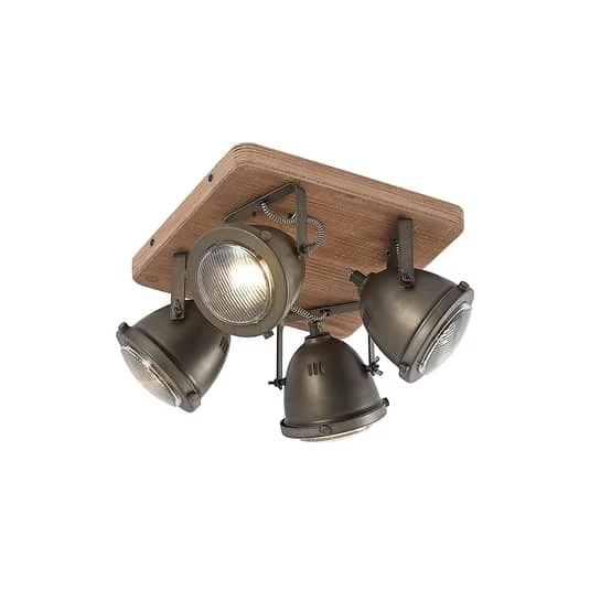 B-Ware Lindby Farovi Deckenspot Deckenlampe Deko-Deckenlampe GU10 schwarz vierflammig