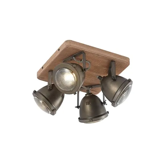 B-Ware Lindby Farovi Deckenspot Deckenlampe Deko-Deckenlampe GU10 schwarz vierflammig