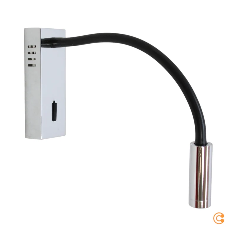 B-Ware Lucande Wandleuchte Leselampe Bernardo LED Flexarm Silber Schwarz Leuchte Lampe