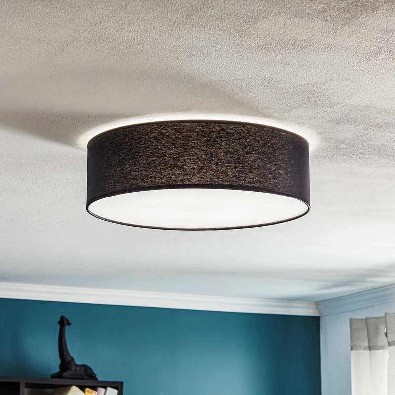 B-Ware TK Lighting Deckenleuchte Lampe Rondo dunkelgrau Textil Ø45cm E27 LED SIEHE TEXT