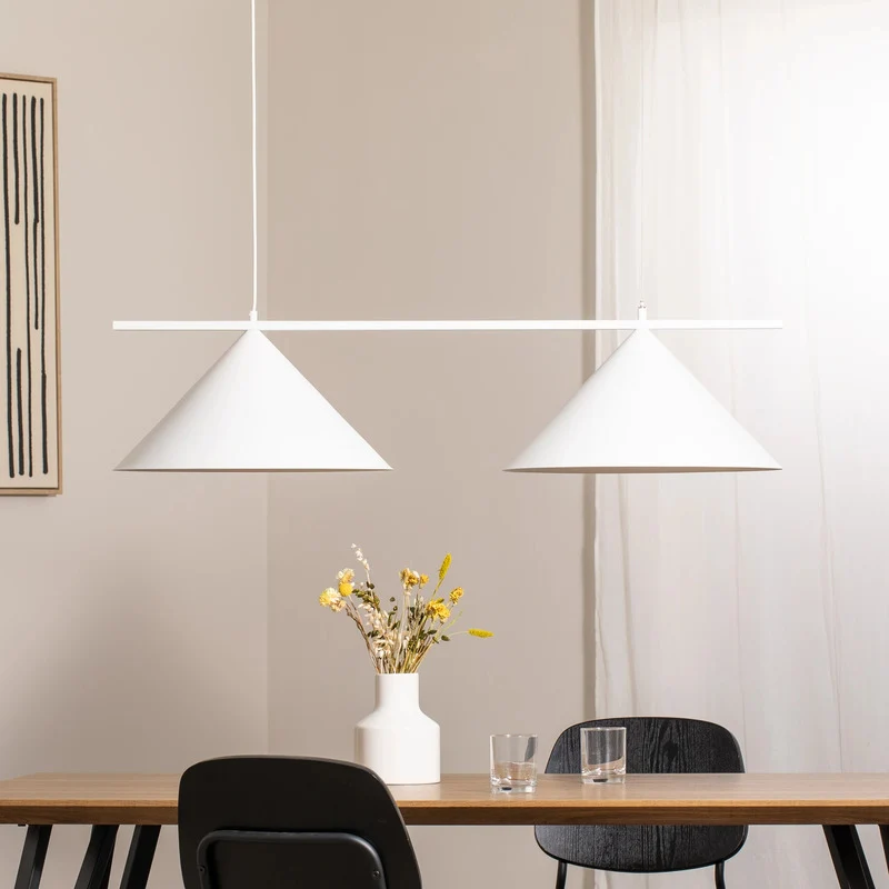 B-Ware Capital Pendelleuchte Hängelampe Weiß Metall Wohnzimmer Esszimmer Beleuchtung