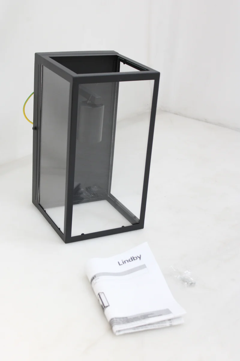 B-Ware Lindby Wandleuchte Wandlampe Schwarz Käfigoptik Leuchte Wohnzimmer Schlafzimmer