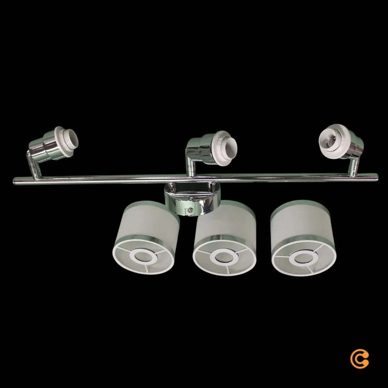 B-Ware JUST LIGHT Deckenstrahler Spot Lampe Accor chrom weiß Kunststoff Textil drehbar