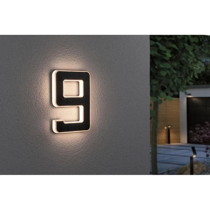 Solar LED Hausnummernleuchte Nummer 9