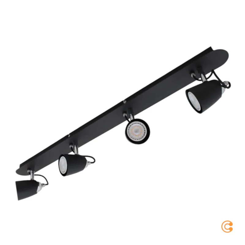 B-Ware Lindby Deckenstrahler Deckenlampe Strahler Schwarz 4-flammig Wohnbereich