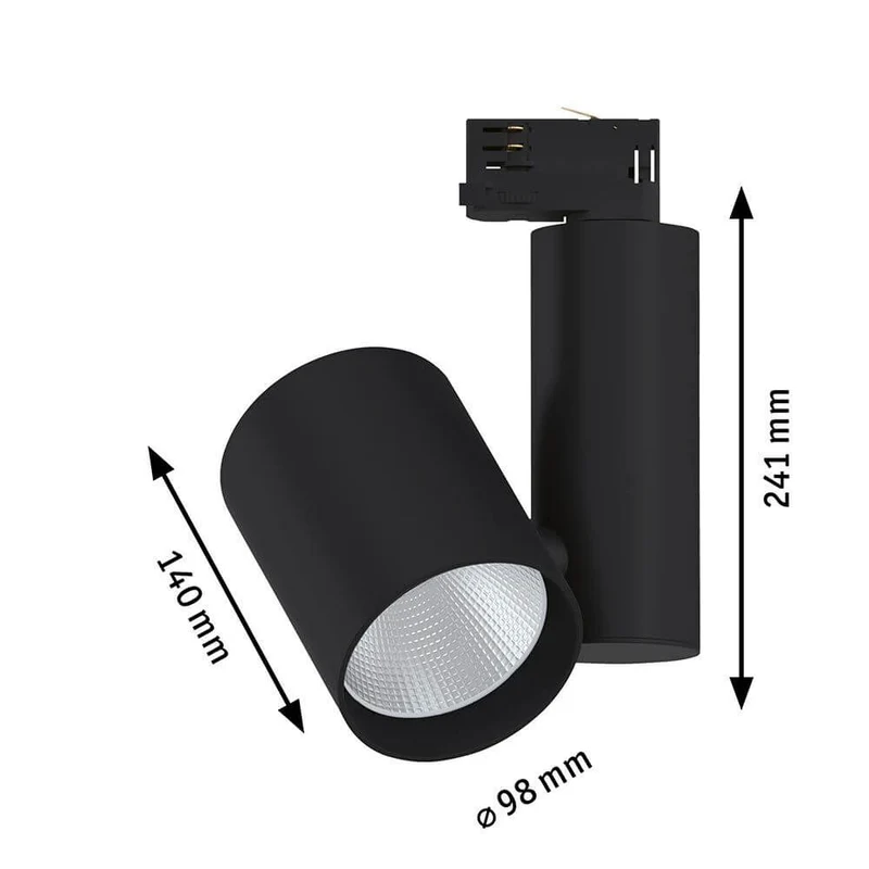 ProRail3 LED Schienenspot Zeuz 60° Schwarz