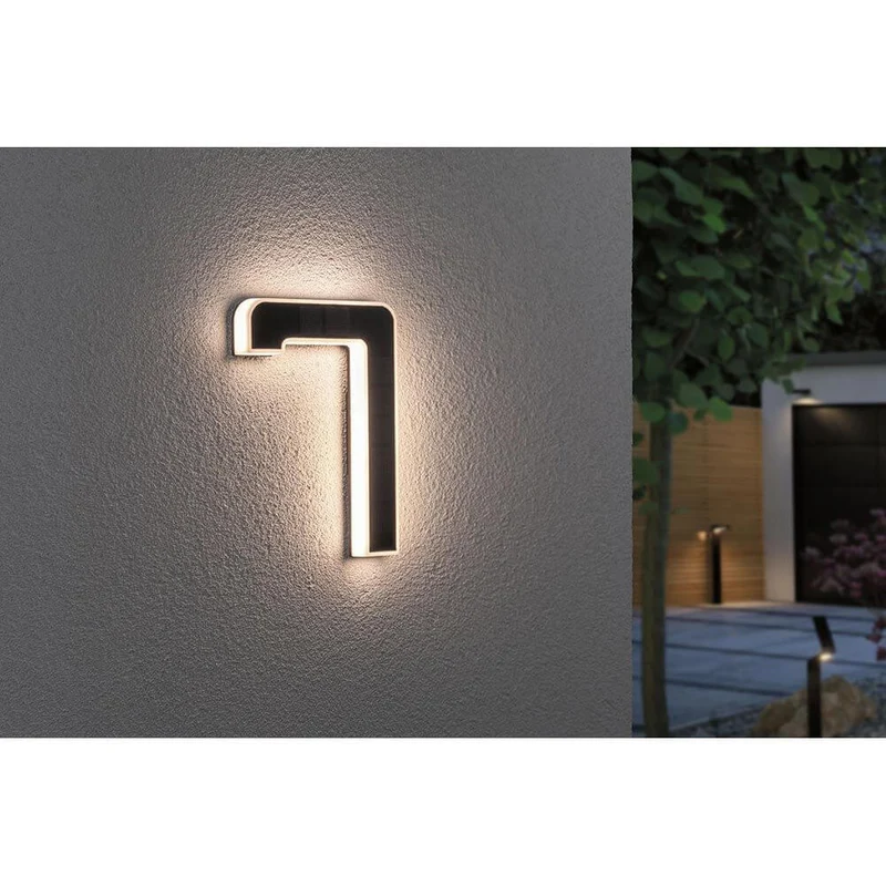 Solar LED Hausnummernleuchte Nummer 7