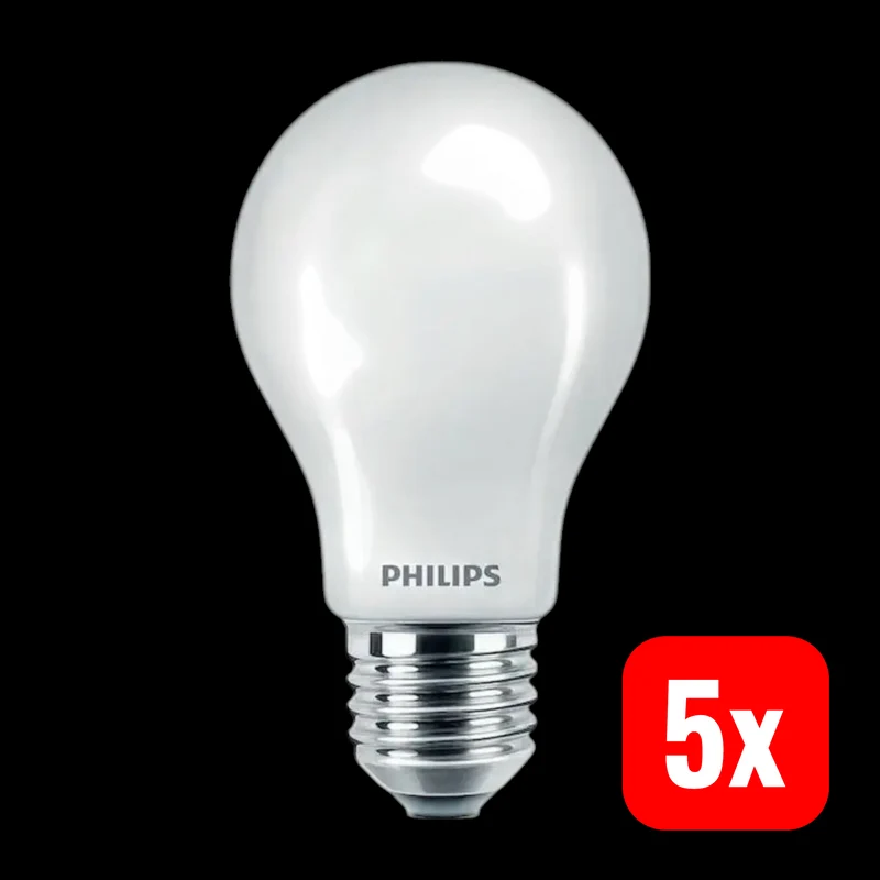 5x B-Ware Philips Lampe Leuchtmittel Glühbirne E27 Warmweiß Pear A60 11,2 W 5 STÜCK