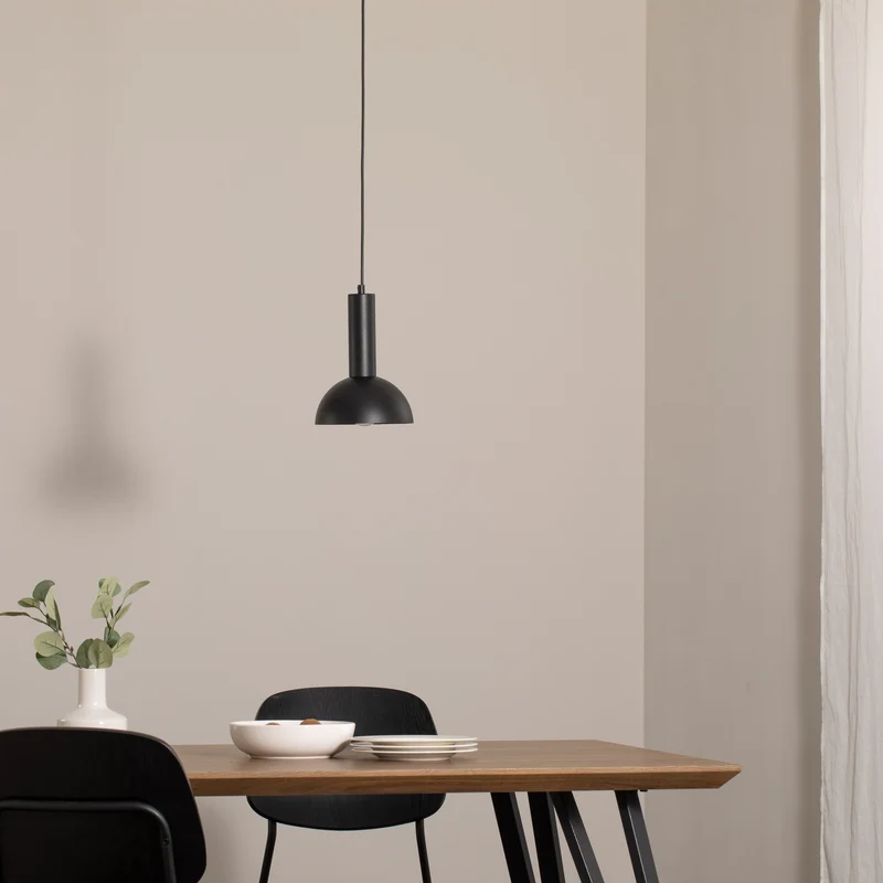 B-Ware Hängeleuchte Vitrum Pendelleuchte Cupola S schwarz Stahl halbrund Ø 19cm E27 LED