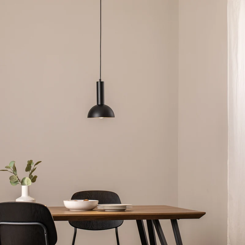 B-Ware Hängeleuchte Vitrum Pendelleuchte Cupola S schwarz Stahl halbrund Ø 19cm E27 LED
