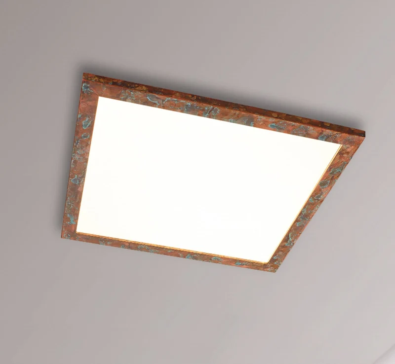 B-Ware Quitani Deckenleuchte Deckenlampe LED Panel Aurinor Kupfer Beleuchtung 68 cm122