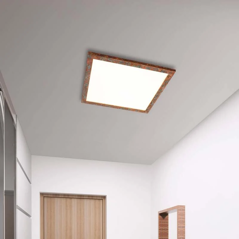 B-Ware Quitani Deckenleuchte Deckenlampe LED Panel Aurinor Kupfer Beleuchtung 68 cm122