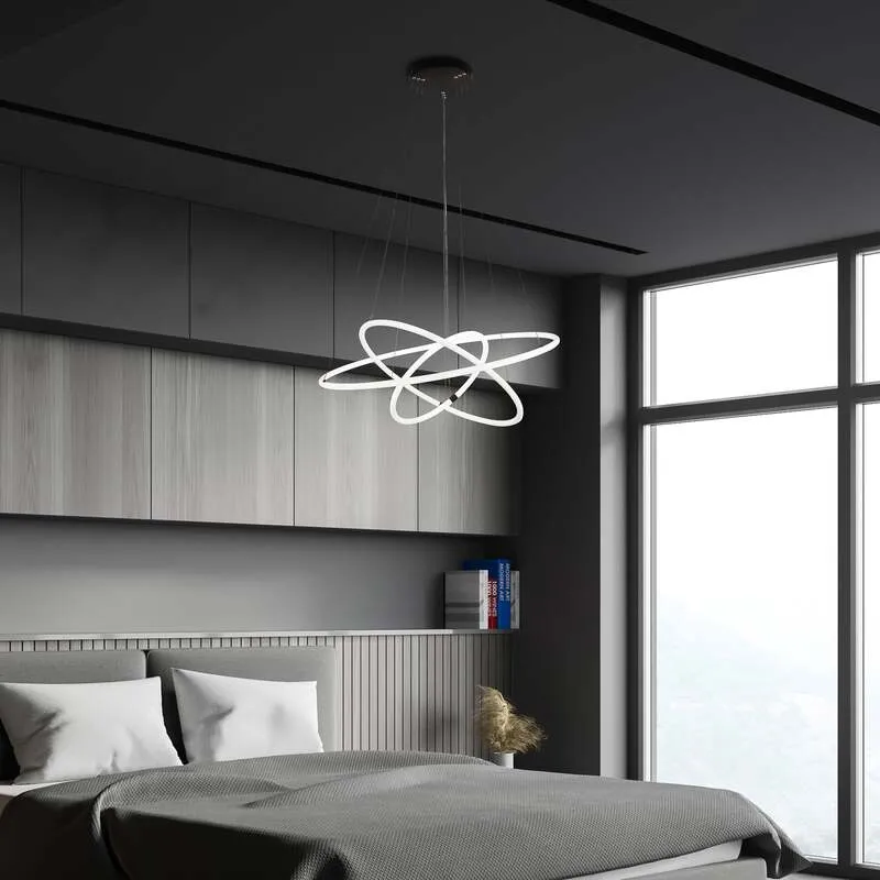 B-Ware searchlight Hängeleuchte Pendelleuchte LED Acryl dimmbar weiß Revolve 3 flammig