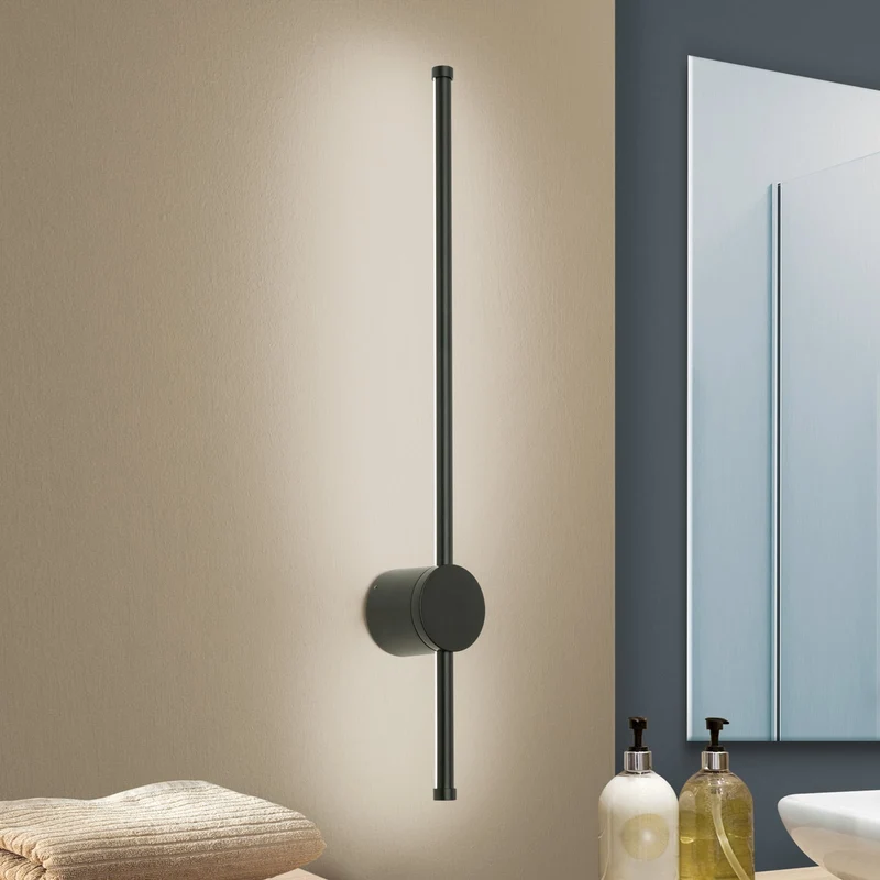 B-Ware Orion Wandleuchte Wandlampe LED Ferdinand IP54 schwarz 65 cm Lampe Leuchte 12 W