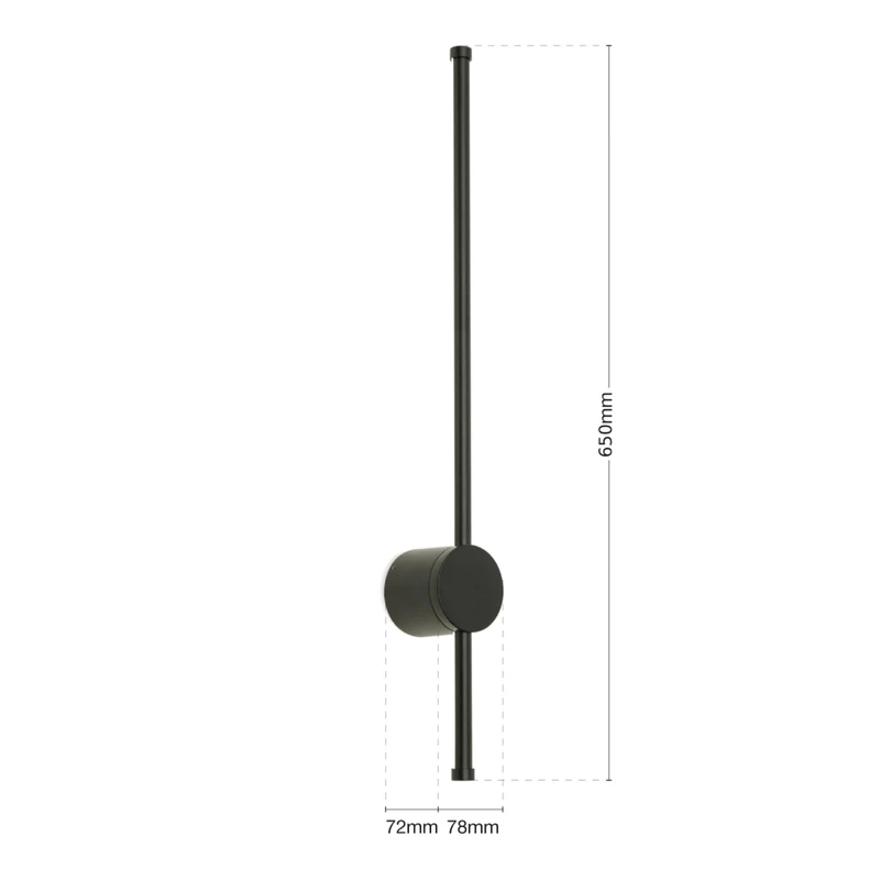 B-Ware Orion Wandleuchte Wandlampe LED Ferdinand IP54 schwarz 65 cm Lampe Leuchte 12 W