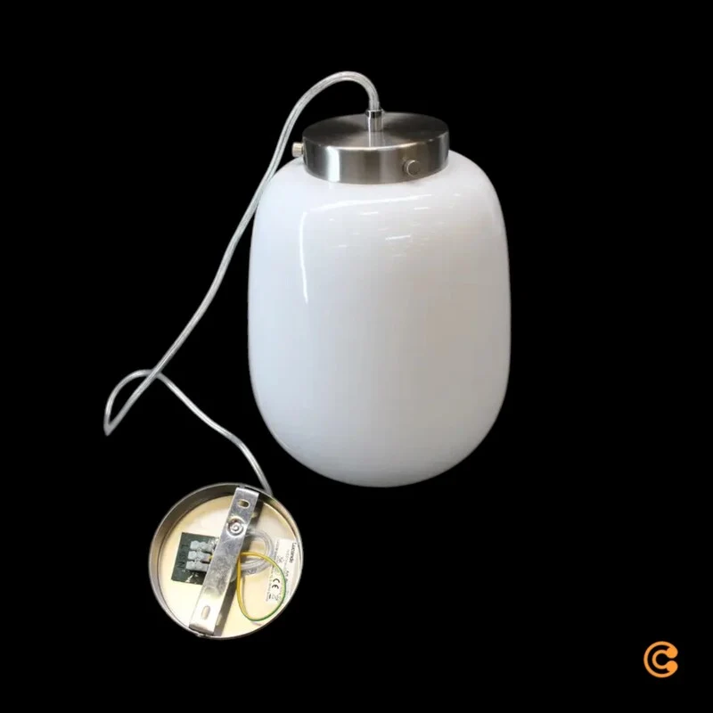 B-Ware Lucande Stehleuchte Standlampe Tessi Beleuchtung Weiss Silber Minimalistisch