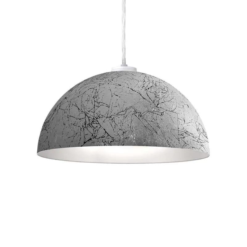 B-Ware Austrolux Pendelleuchte Hängeleuchte cult Vintage silber Metall SIEHE TEXT