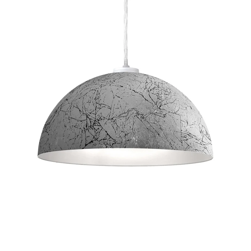 B-Ware Austrolux Pendelleuchte Hängeleuchte cult Vintage silber Metall SIEHE TEXT