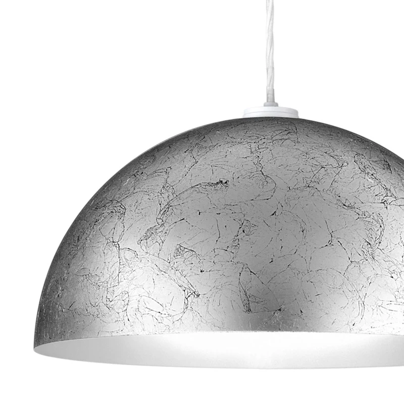 B-Ware Austrolux Pendelleuchte Hängeleuchte cult Vintage silber Metall SIEHE TEXT