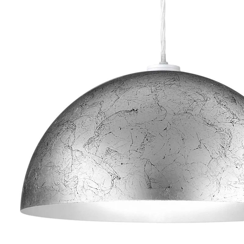 B-Ware Austrolux Pendelleuchte Hängeleuchte cult Vintage silber Metall SIEHE TEXT