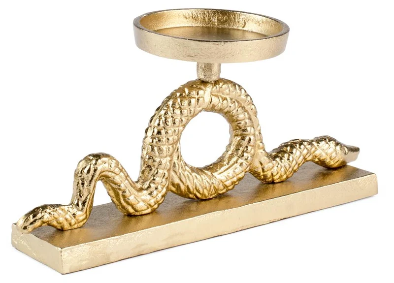 Kerzenständer Schlange KEEP THE SNAKES AWAY BLOCK Gold von BOLD Monkey