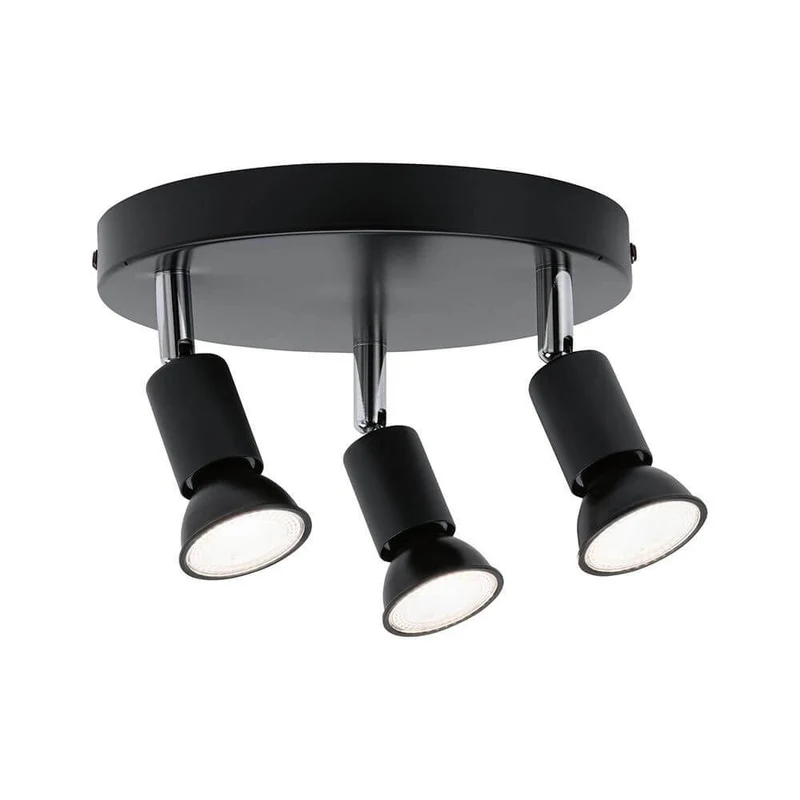 Deckenstrahler Carolina 3-flammig Dunkel, Chrom