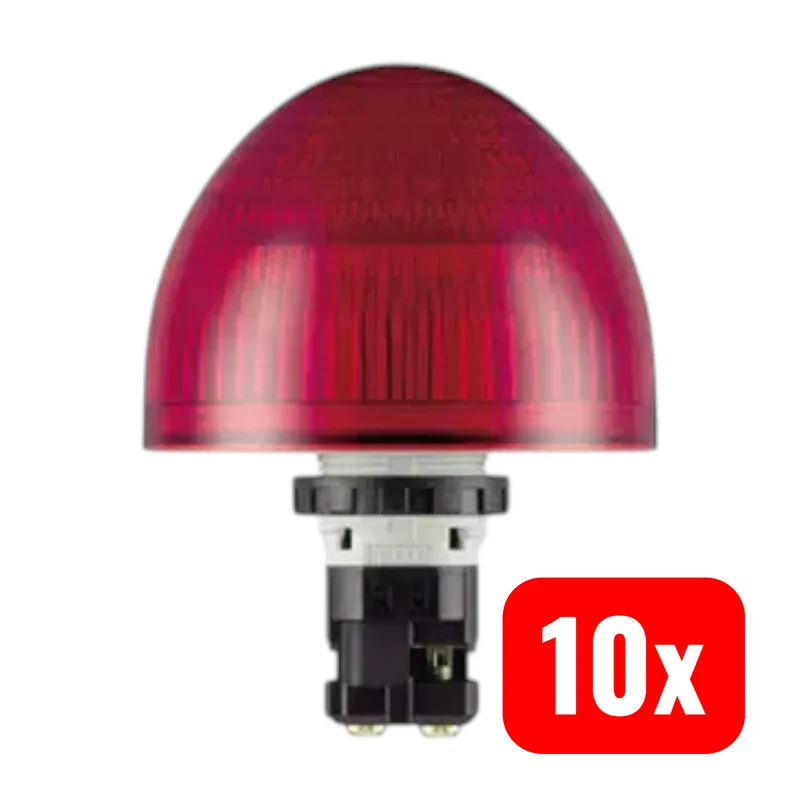 10x B-Ware Idec Signalleuchte Meldeleuchte LED Rot Dauerlicht IP65 Leuchtmittel 10 STÜCK