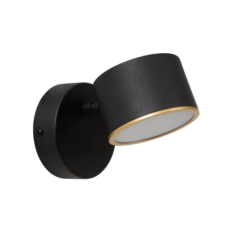B-Ware Lucide Wandleuchte Wandlampe Gian LED schwarz Metall Touchdimmer 2700 K Ra90