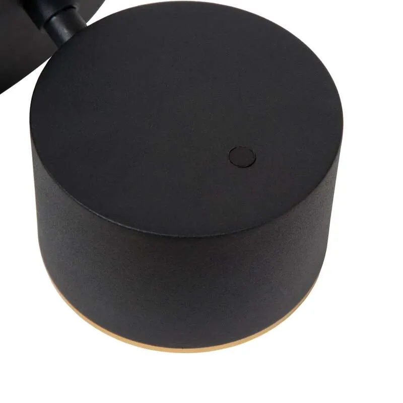 B-Ware Lucide Wandleuchte Wandlampe Gian LED schwarz Metall Touchdimmer 2700 K Ra90