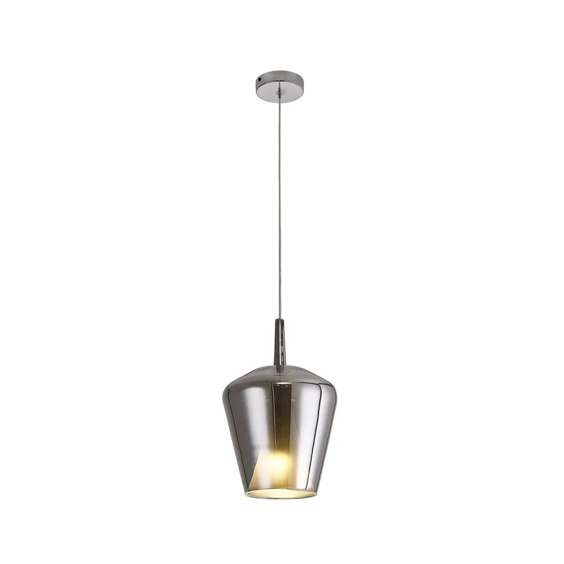 B-Ware Mantra Iluminación Hängeleuchte Pendelleuchte Elsa Glas chrom E27 LED Ø 22,5 cm