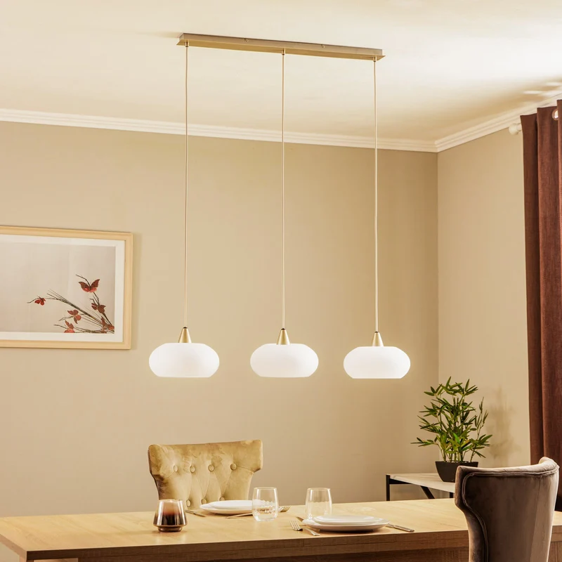 B-Ware Lucande Sharvil Hängeleuchte Deckenlampe Pendelleuchte nickel LED SIEHE TEXT