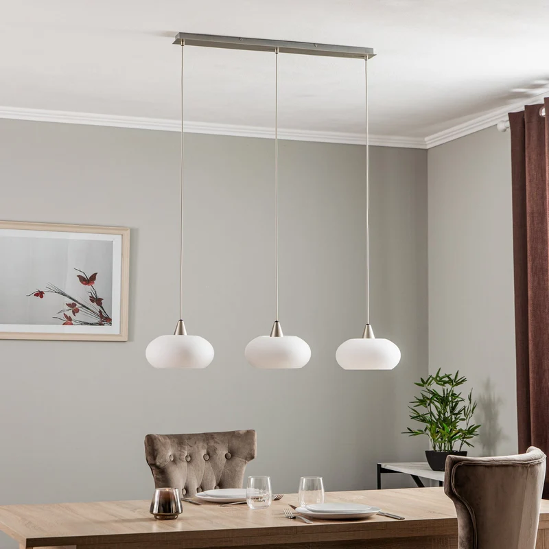 B-Ware Lucande Sharvil Hängeleuchte Deckenlampe Pendelleuchte nickel LED SIEHE TEXT
