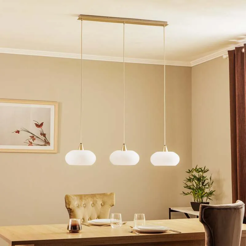 B-Ware Lucande Sharvil Hängeleuchte Deckenlampe Pendelleuchte nickel LED SIEHE TEXT
