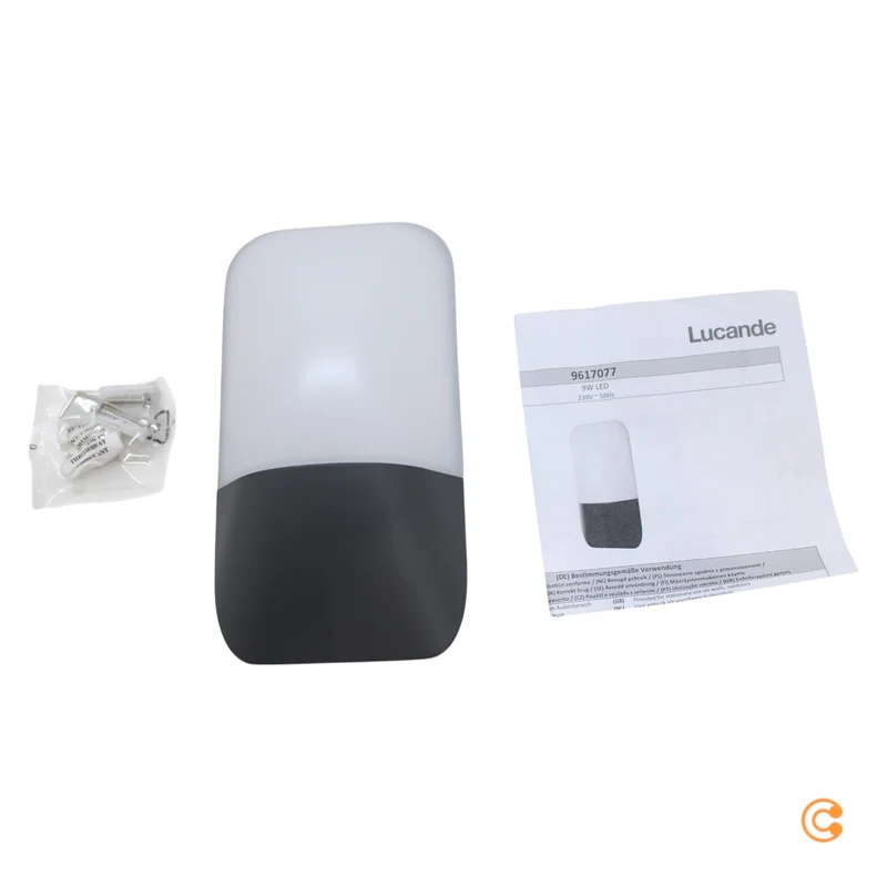 B-Ware Lucande Außenwandleuchte Wandlampe LED Bazilea Anthrazit Lampe Warmweiß IP65