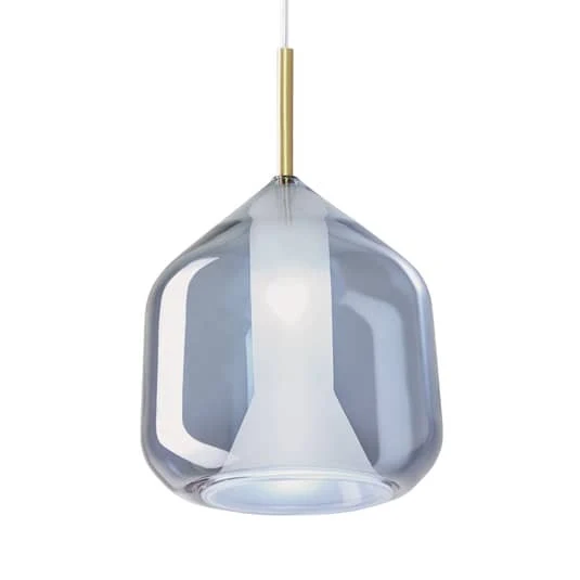 B-Ware Davide Negri Hängeleuchte Hängeleuchte Lampe Leuchte X-Ray gerade Form himmelbla